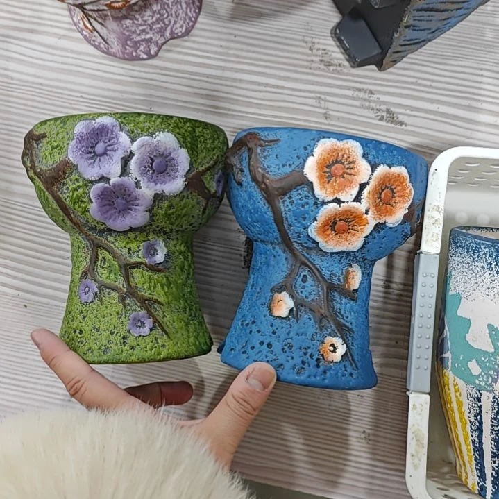 红陶吸水透气的白陶花盆凑满12发货