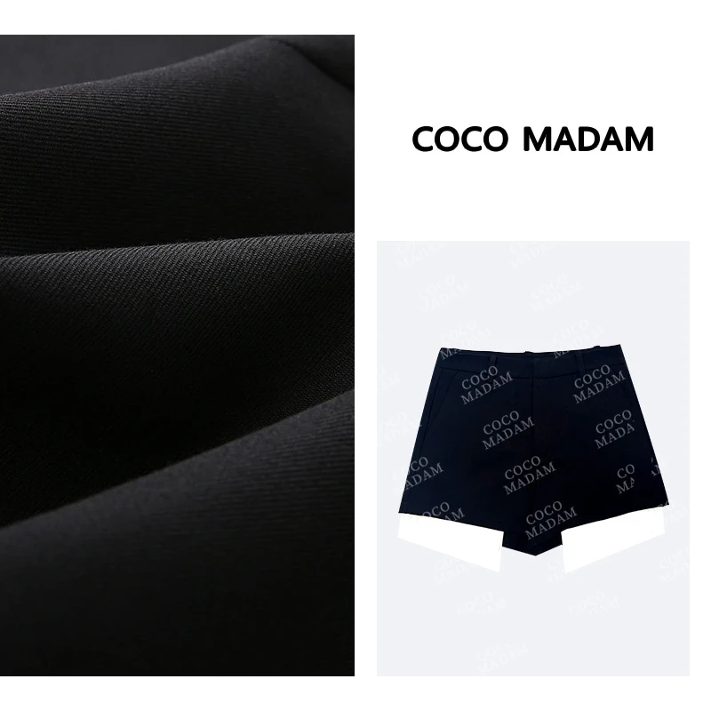 ANNI · Ani-A935 黑白撞色休闲时尚夏季高腰显瘦女短裤