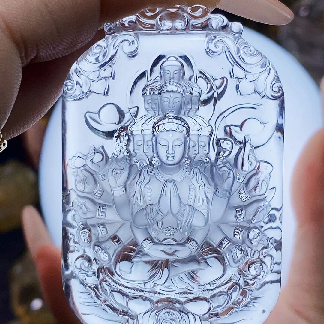 水晶颈饰未镶嵌圣****华吊坠