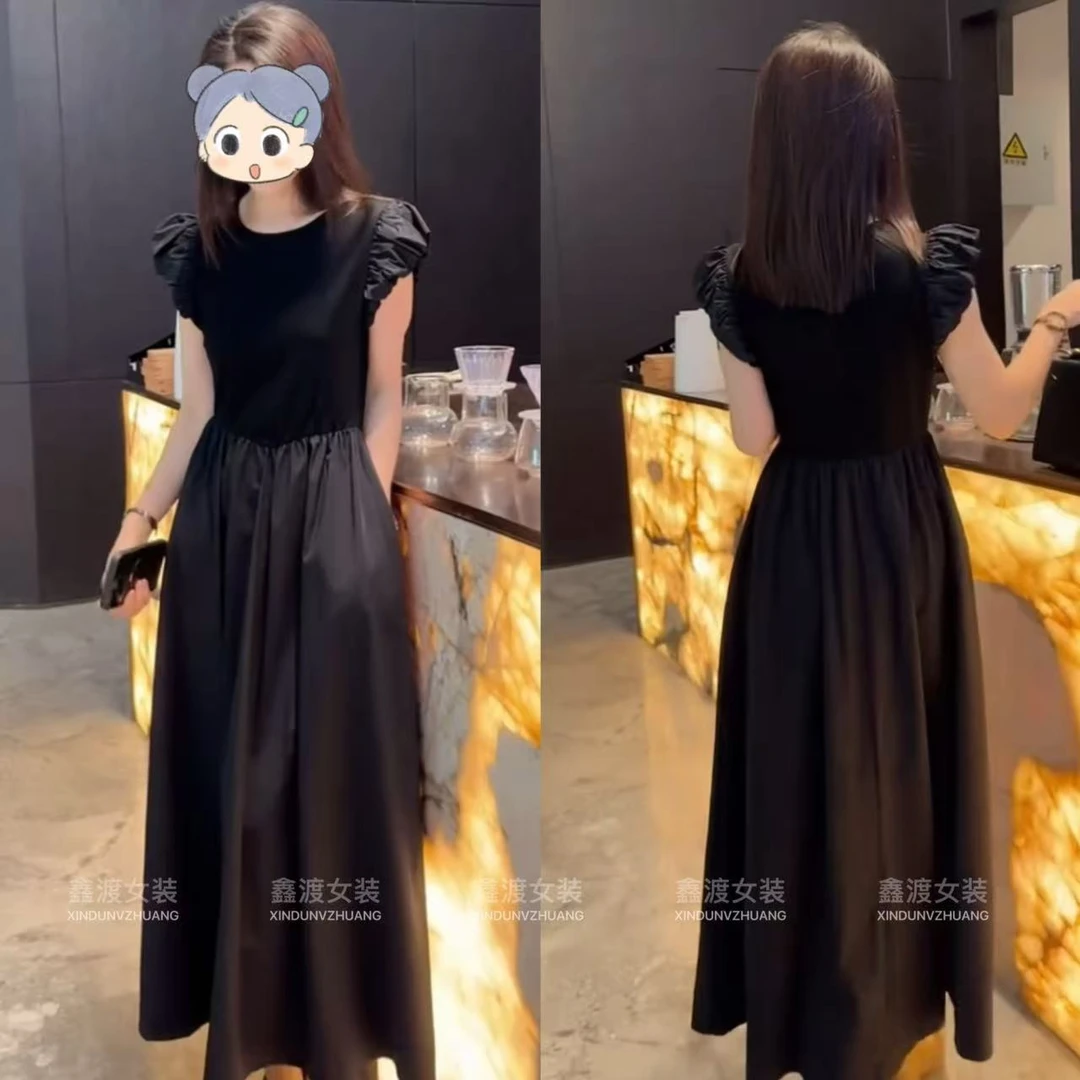 2025夏季新款时尚显瘦气质女士网红洋气连衣裙百搭款D9460