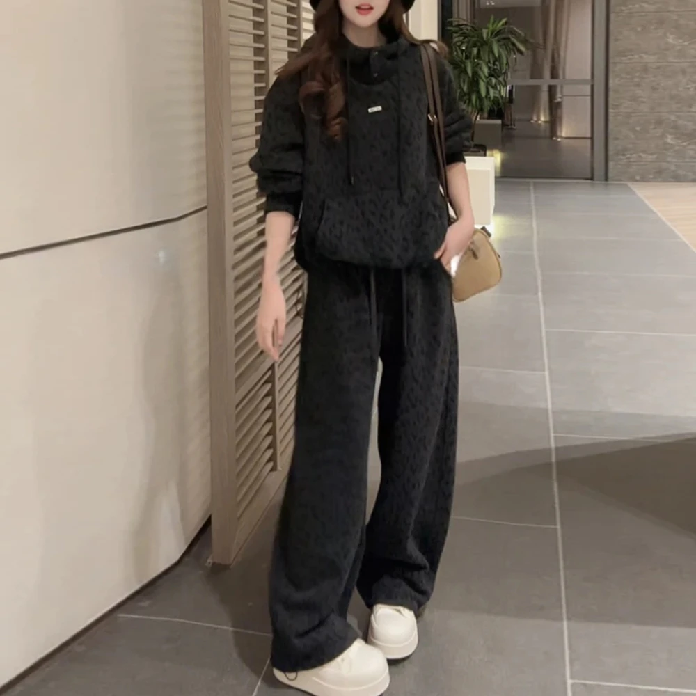 2025慵懒风秋季长袖上衣休闲裤女款时尚套装时髦潮流