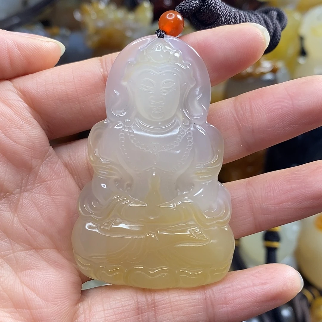 玛瑙/玉髓未镶嵌吊坠