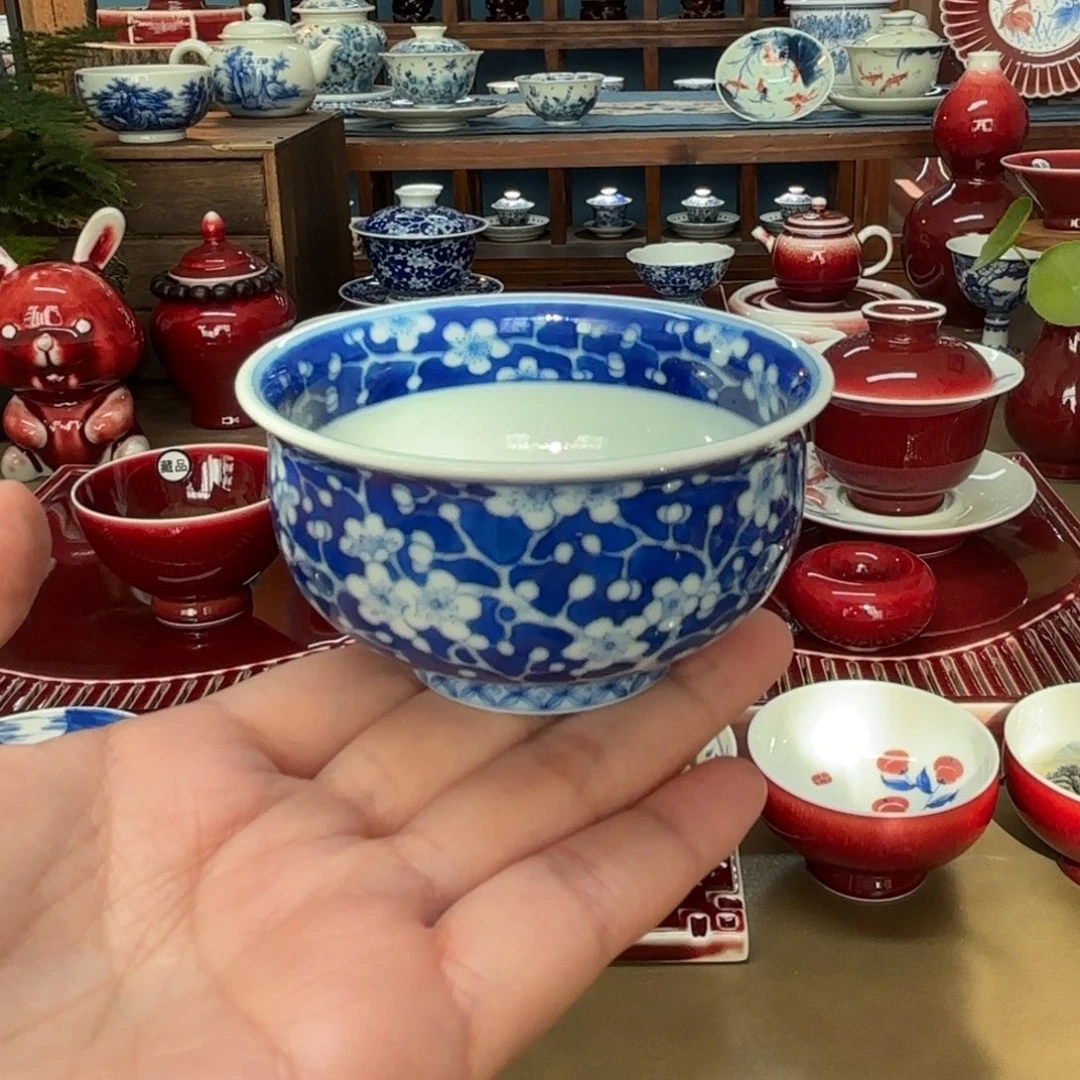 闻轩坊柴窑，冰梅儒士杯