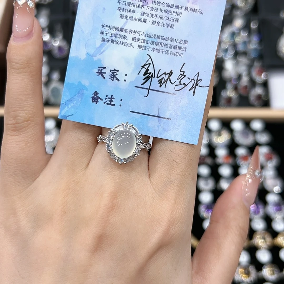 紫晶戒指银S925镶嵌戒指