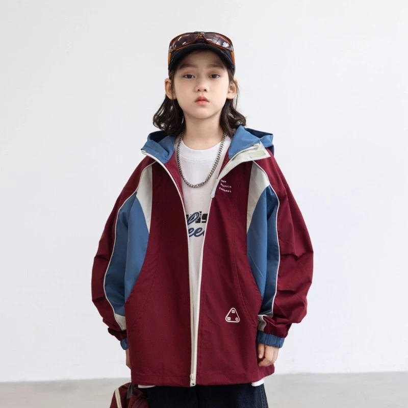 儿童装男童秋装风衣外套2025新款春秋款中大童秋季男孩酷帅外套潮