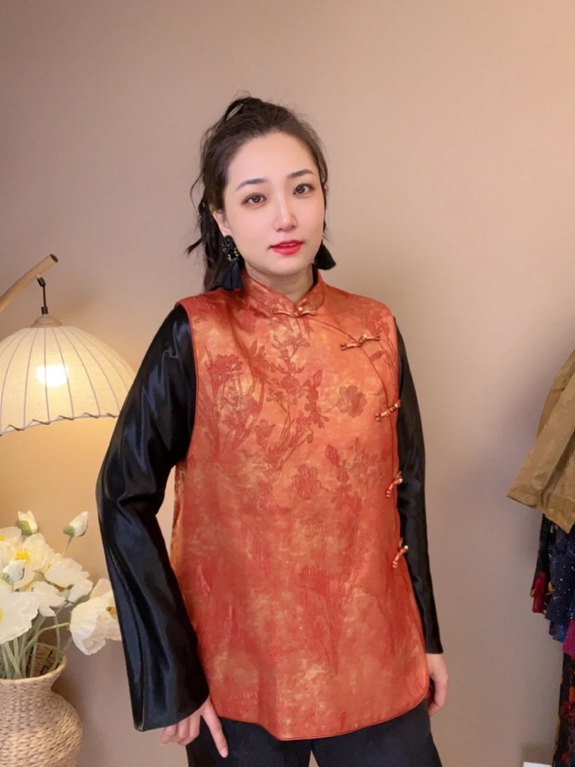 )炎闪闪(雅颂)新中式马甲裙春游