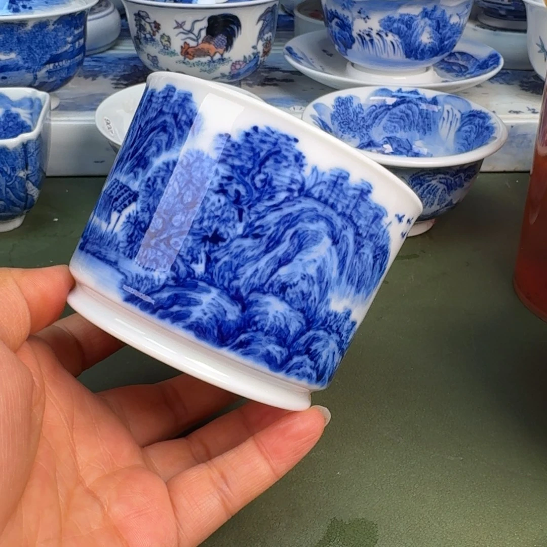 瓷景德镇纯手绘茶具圆圆210