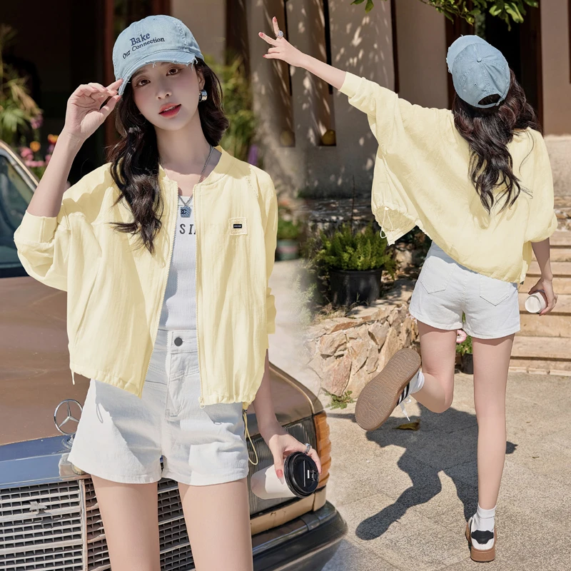 时尚百搭防晒衣女2025新款夏款宽松显瘦轻薄款防晒服外套女小个子