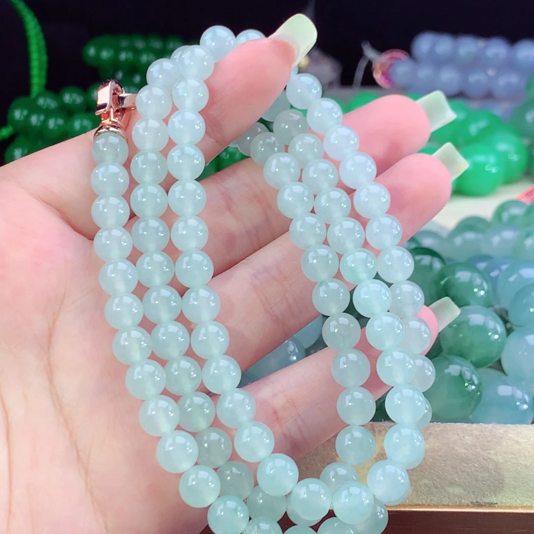 未镶嵌手串翡翠天然