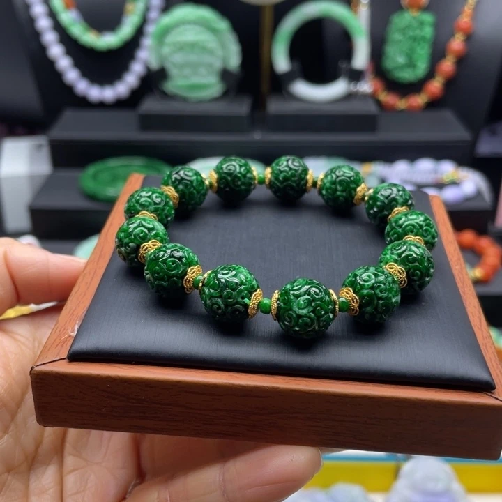 翡翠未镶嵌手链翡翠手串