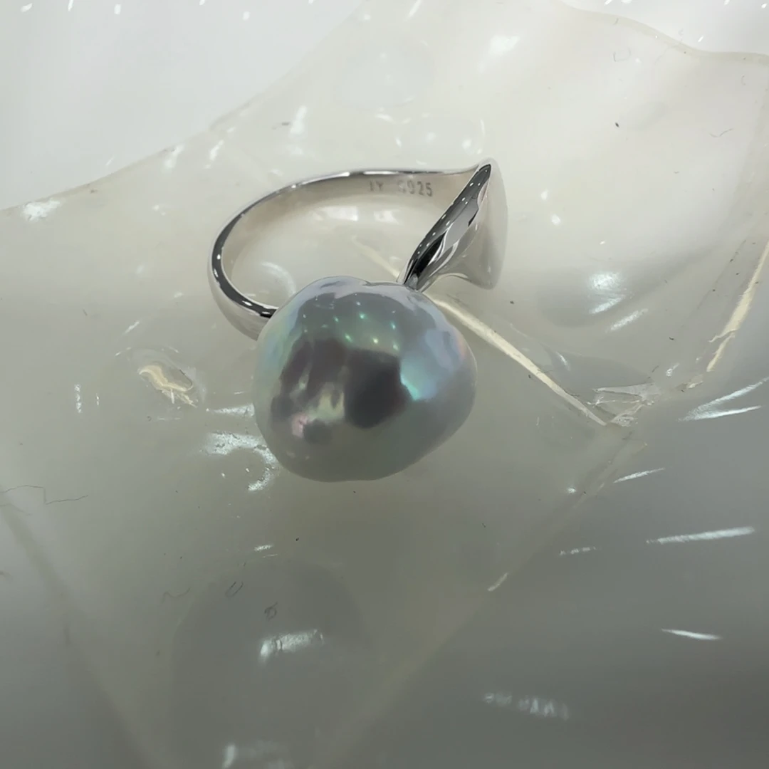 淡水珍珠戒指银S925镶嵌