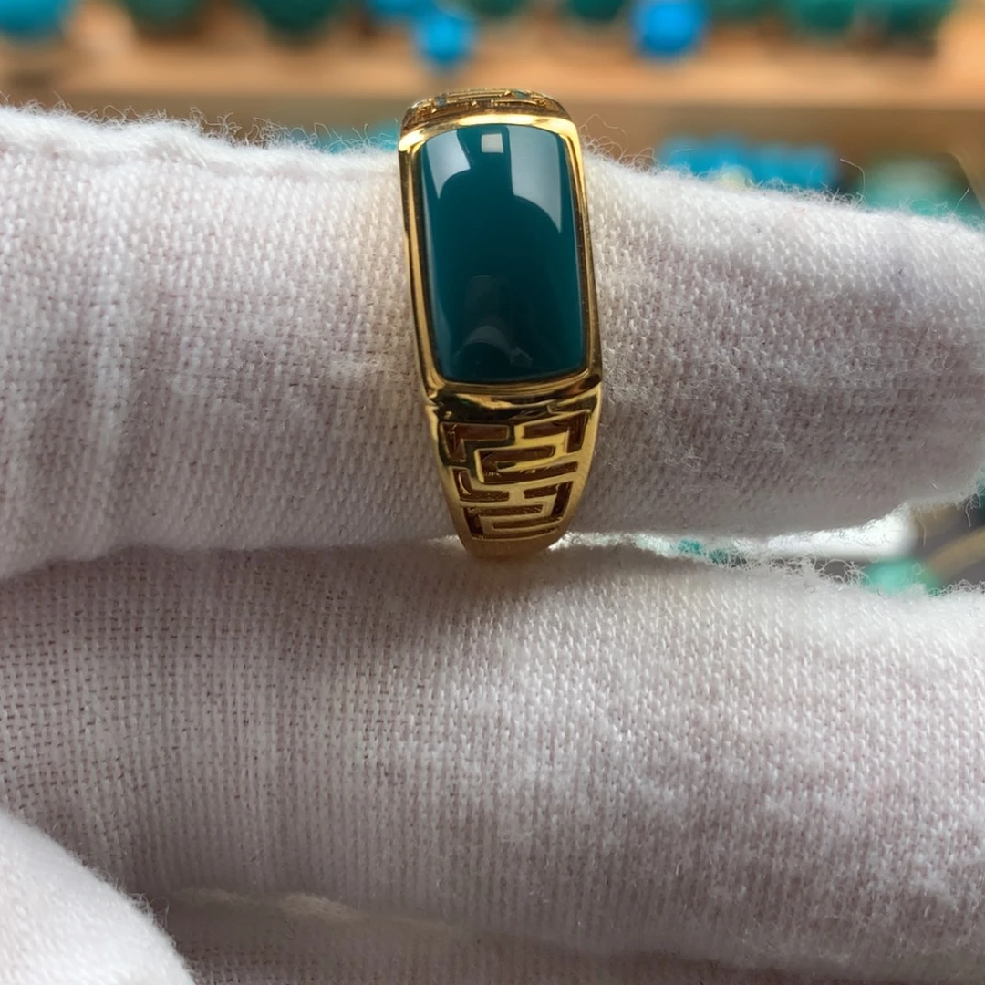 绿松石18K金镶嵌发饰