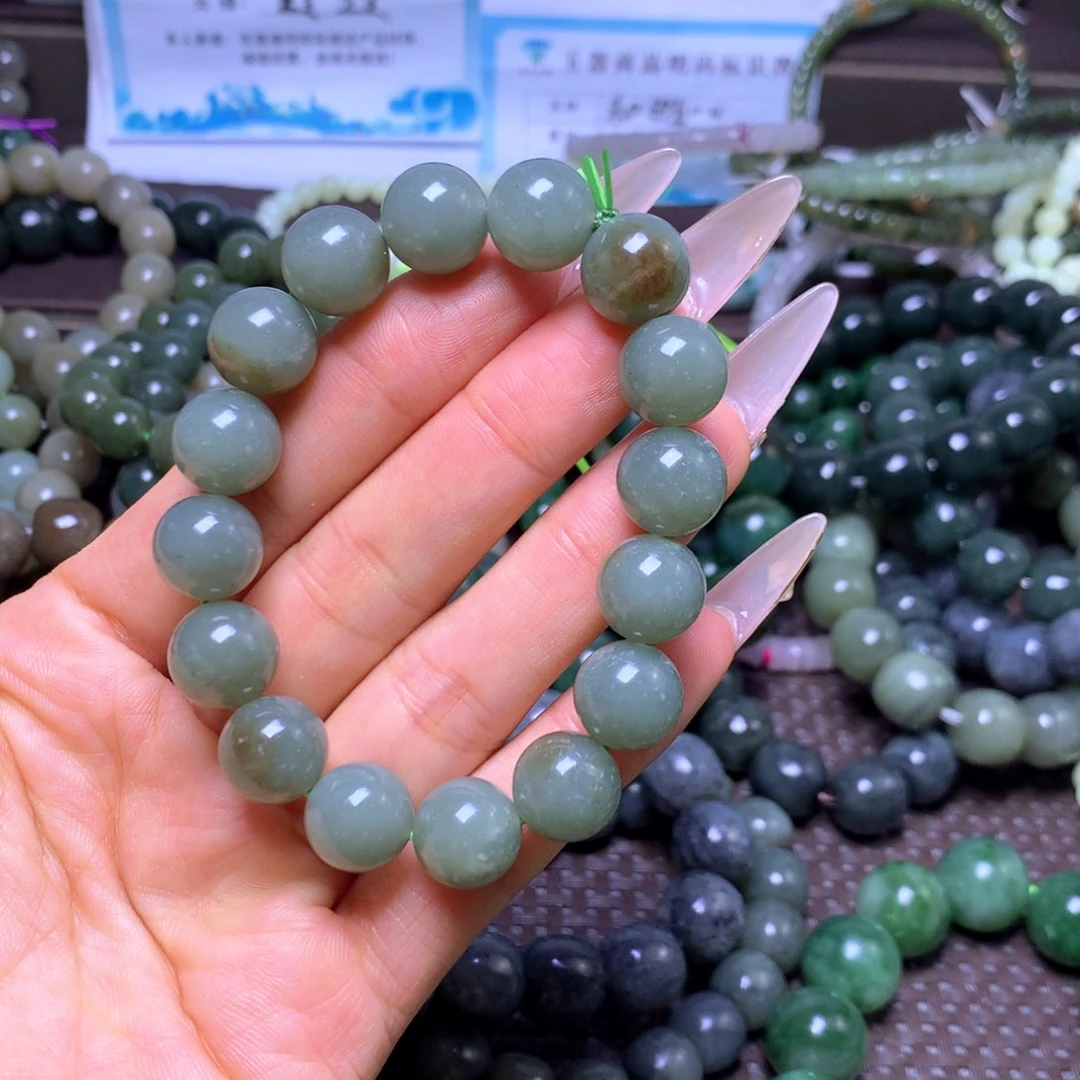 和田玉未镶嵌手串卡12