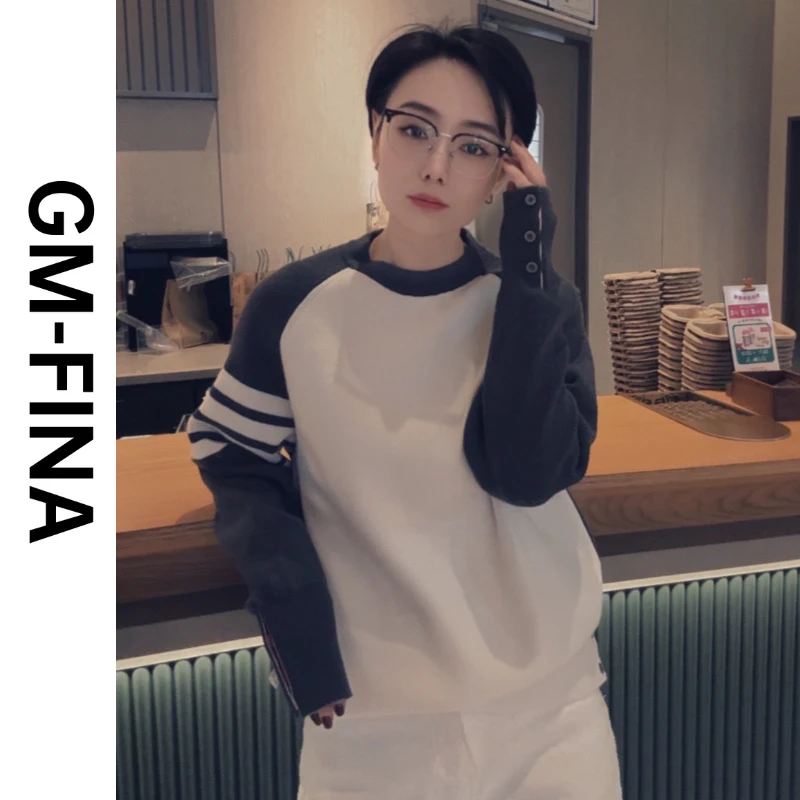 GM-FINA男士冬季毛衣时尚AB面圆领内搭打底衫线衣88068（YT）