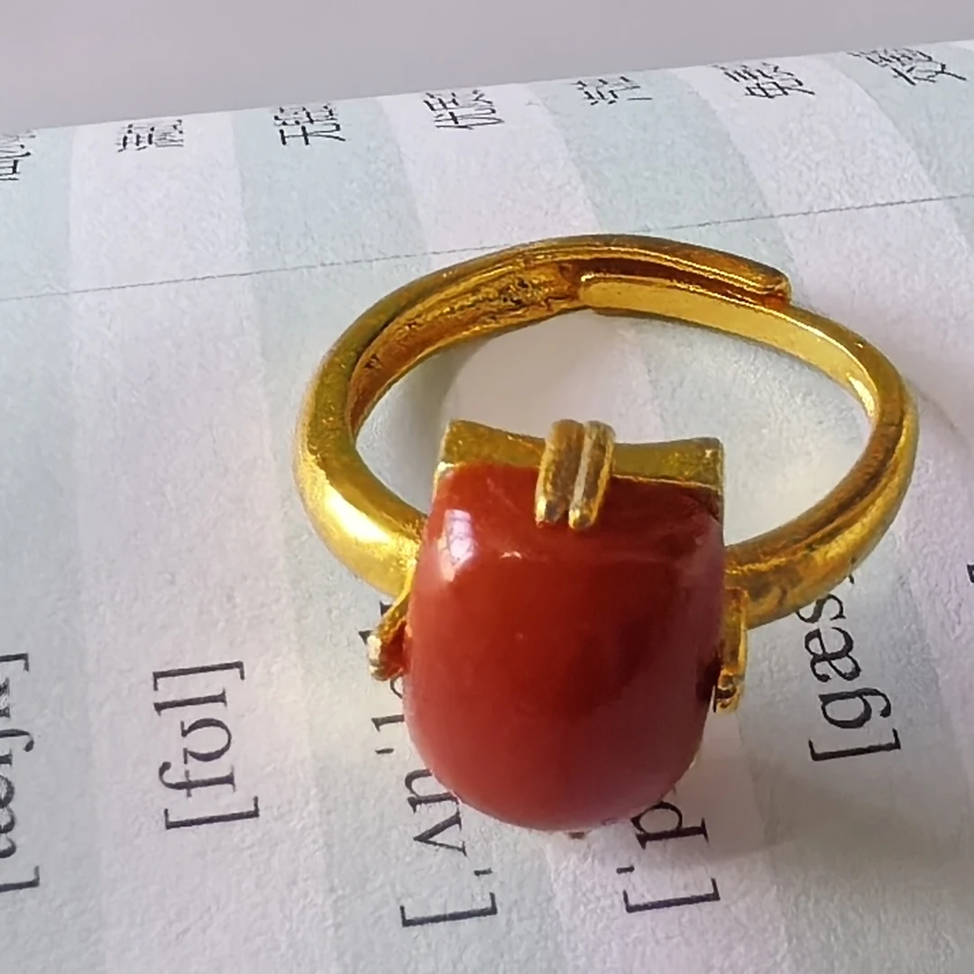 非金属皮质戒指 红色民族风饰品精美戒指手工气质时尚百搭精致