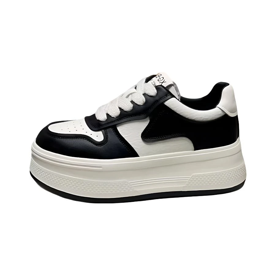 （蓝鲸黑）2519  40159真皮厚底小白鞋 （标准尺码）