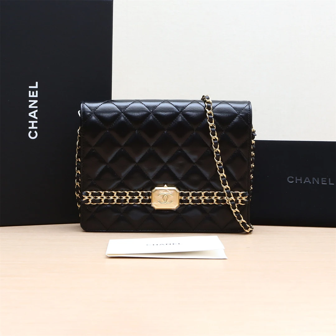 99新 Chanel/香奈儿 【双攀】24S 口盖风琴包 18.5镭射标 516203