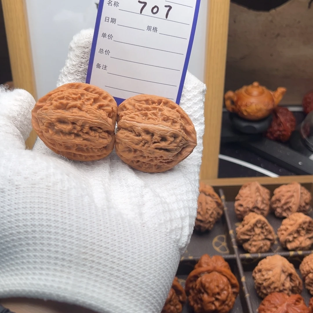 文玩核桃把件707红锦鲤40全品