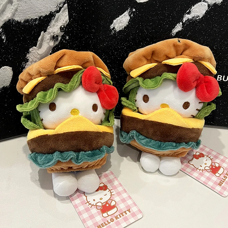 正版 汉堡kitty挂件 可爱包包挂饰挂件 创意玩偶礼品