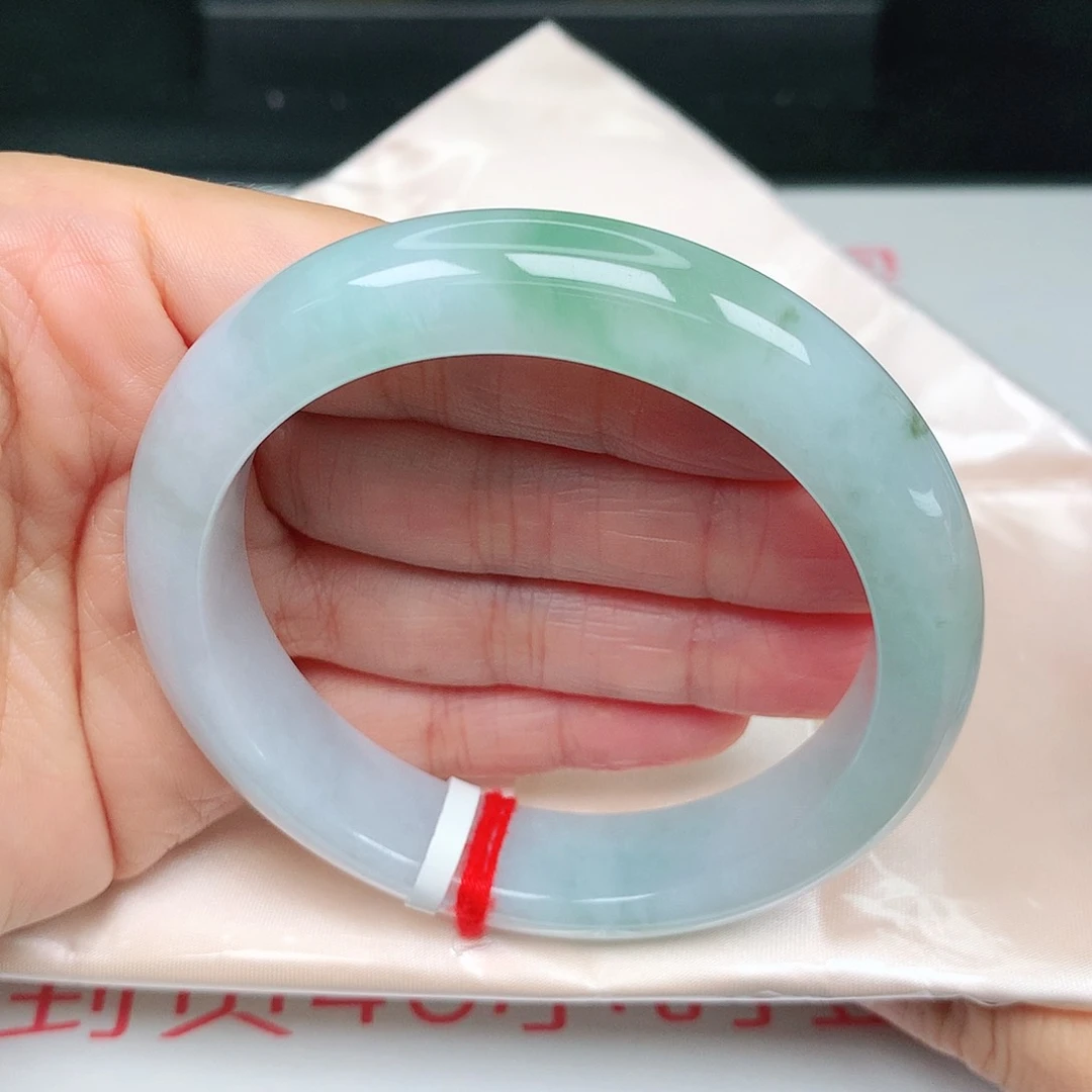 未镶嵌手镯翡翠冰胶飘绿6