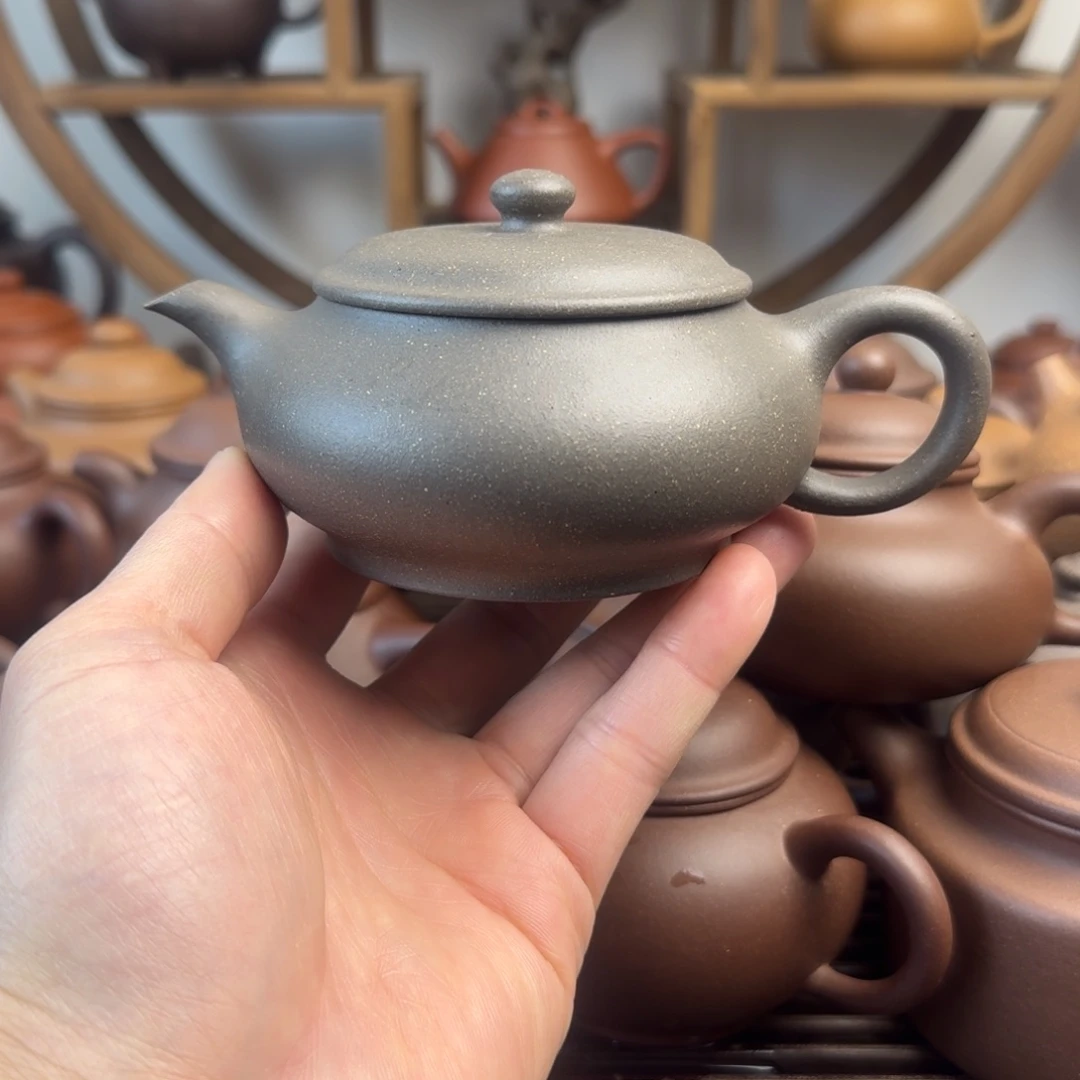 紫砂茶壶明炉200cc黄龙山青段