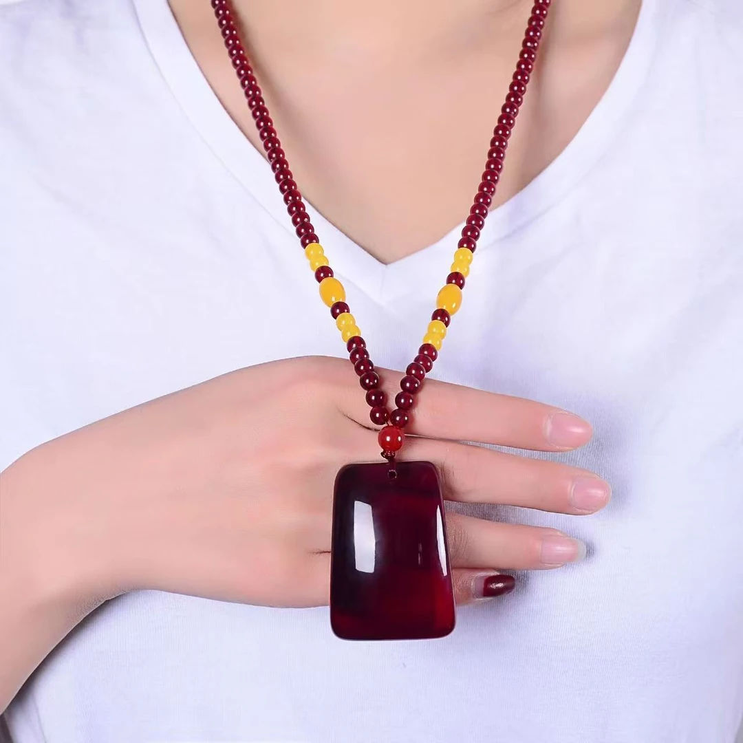 非金属树脂吊坠 波罗的海平安无事牌吊坠项链平安顺遂吉祥富贵