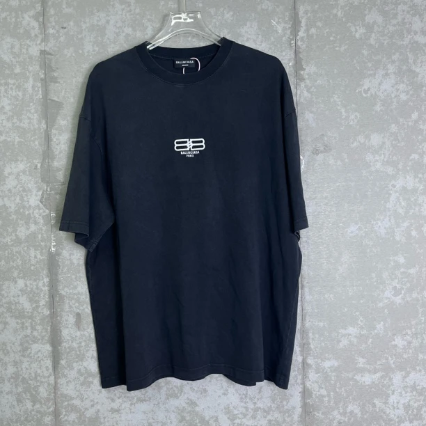未使用 Balenciaga/巴黎世家 XL*1/胸前双B刺绣短袖/17308