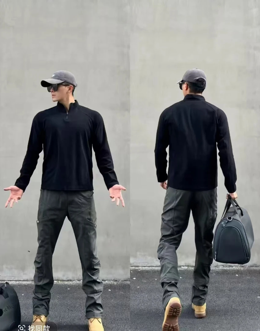 DST时尚半拉链长袖商务休闲运动衣-XX