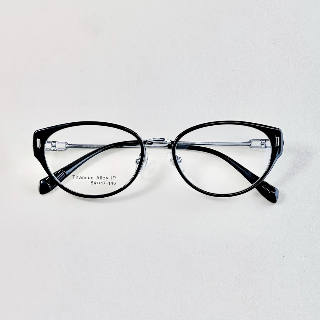 【22号】TR钛架猫眼镜框可配度数复古高级感近视素颜眼镜54-17-146