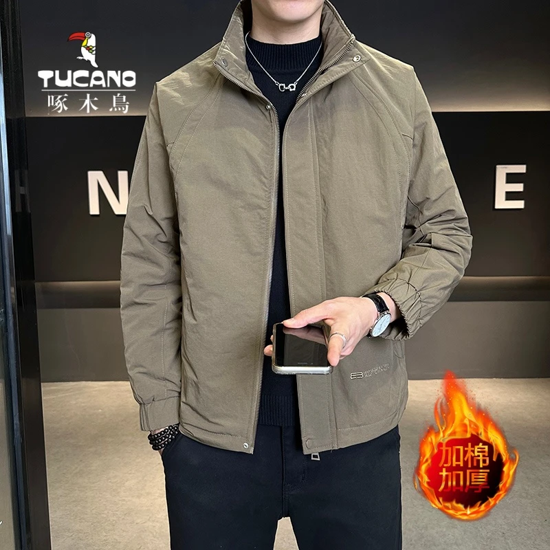 TUCANO/啄木鳥2025新款高档加棉加厚保暖舒适立领夹克男外套秋冬