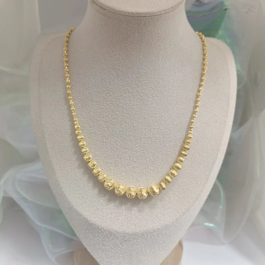 「MJ」足金999爆闪猫眼渐变套链项链 司凤同款