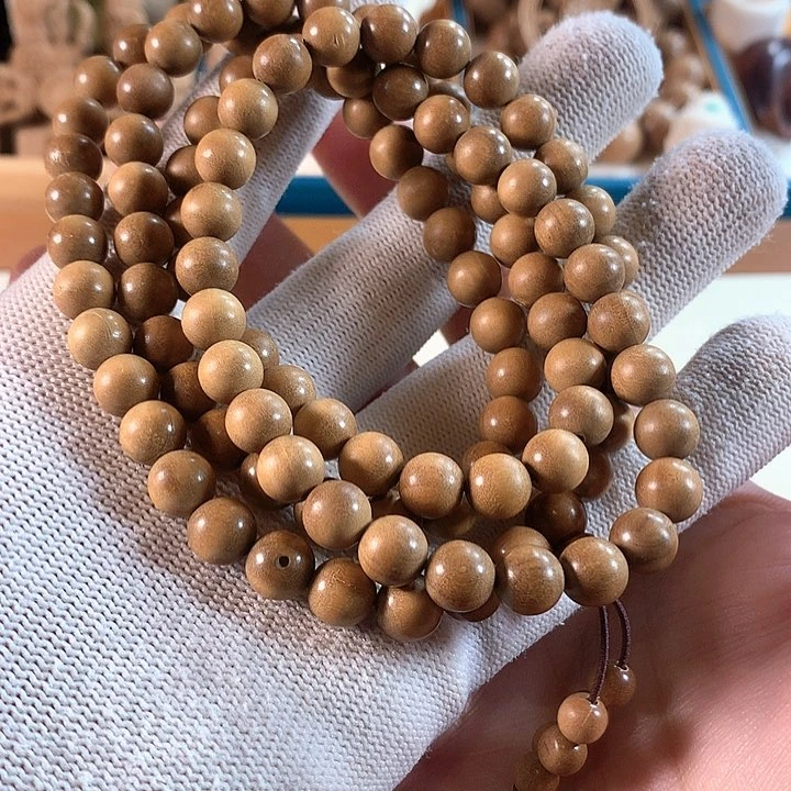 檀香木手串/手链顺纹0.8✖️108奶香瑕疵珠福利
