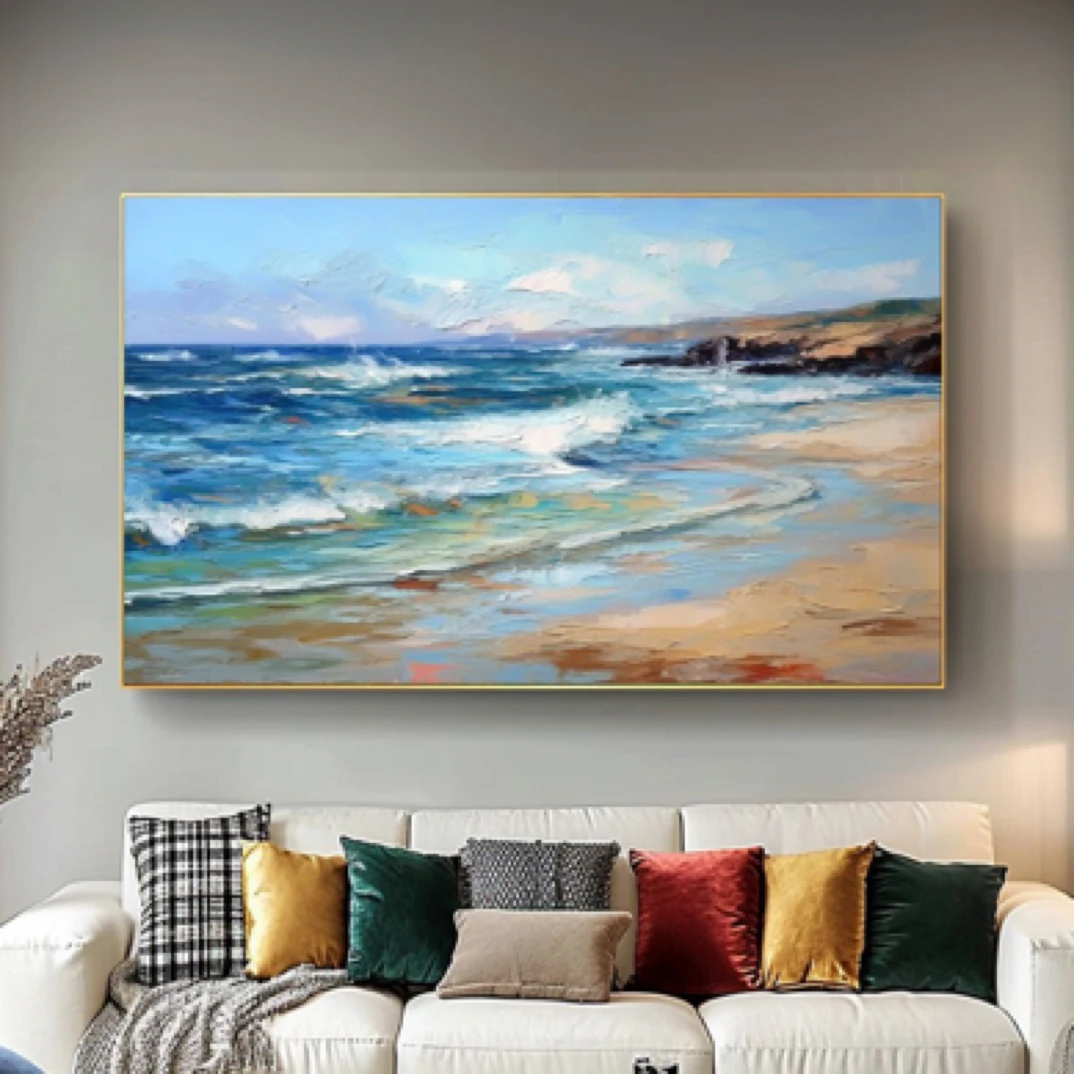 纯手绘客户定制款适用于餐厅玄关包邮客厅纯手绘油画老图定制油画