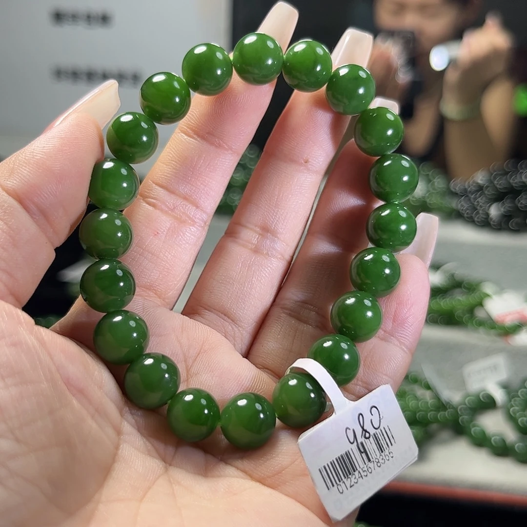 22K金镶嵌手链和田玉（碧玉）10