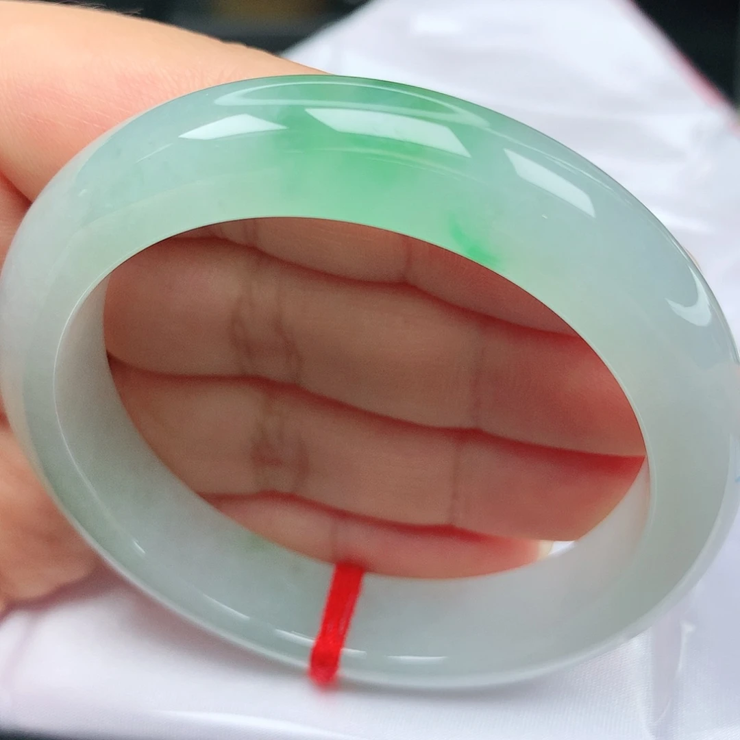 未镶嵌手镯翡翠26冰胶阳绿