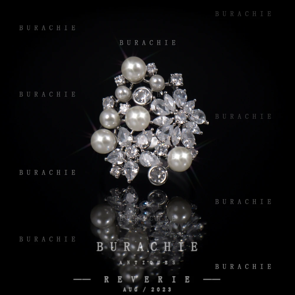 铜合金仿珍珠戒指 【5191】周年珍藏英｜经典原标克拉款CrownFrett