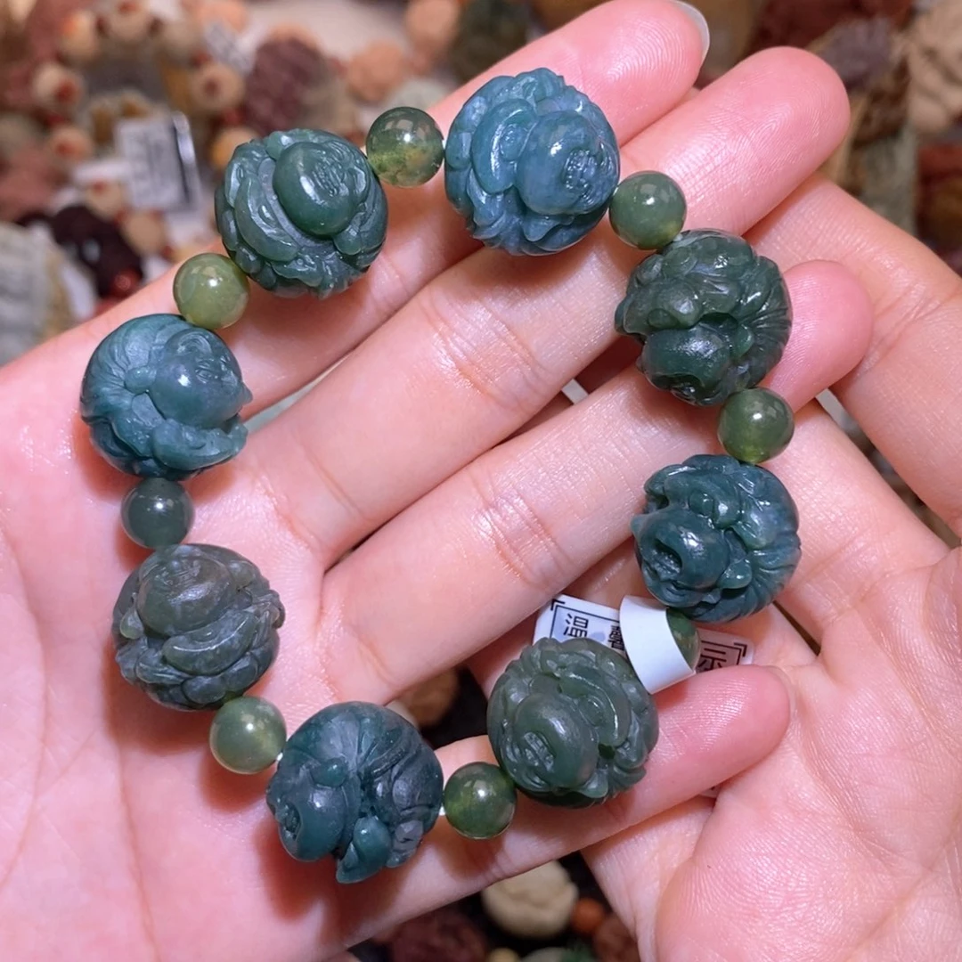 石英质玉（阿拉善玉）手串未镶嵌