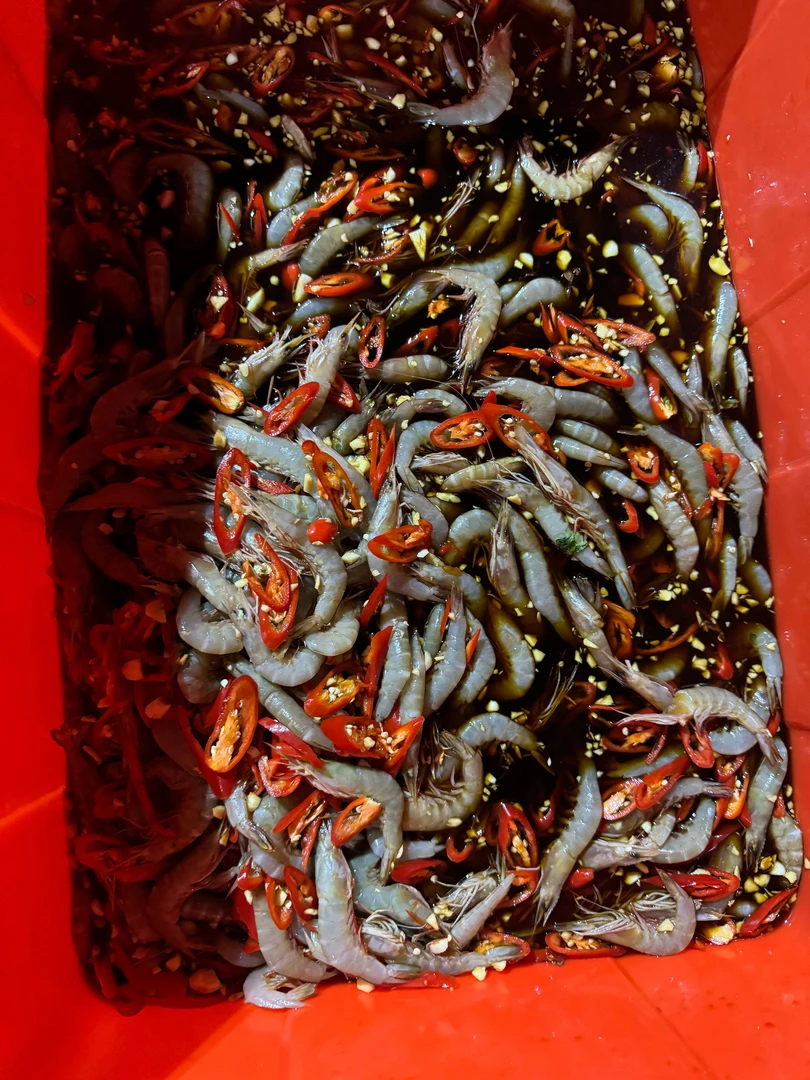 腌卢虾3盒送1盒三目蟹