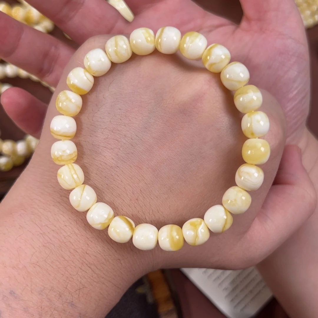 琥珀未镶嵌手串9m