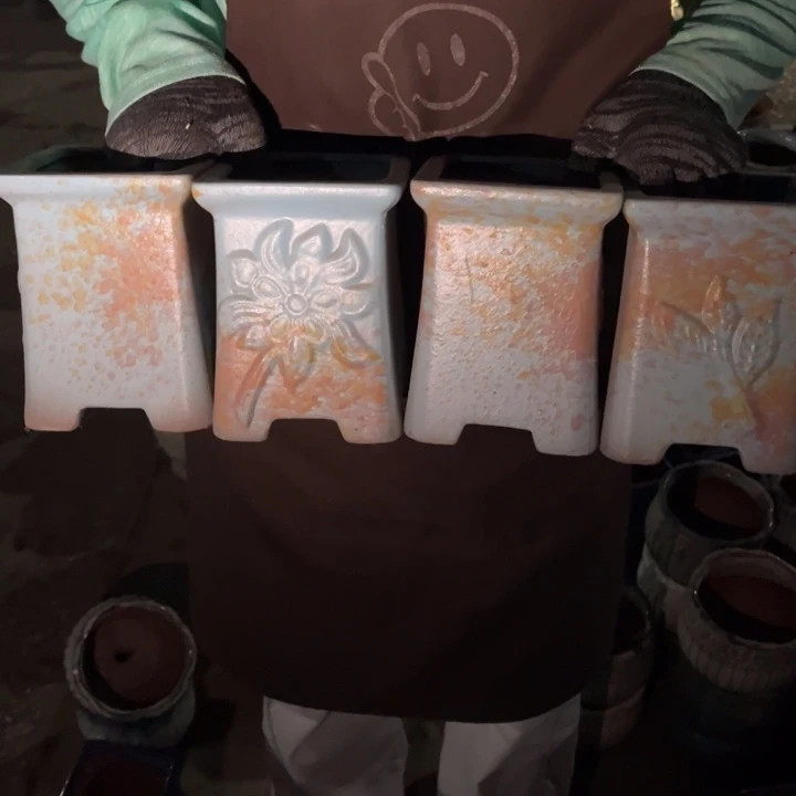 紫砂花盆口11高16瑕疵瑕疵