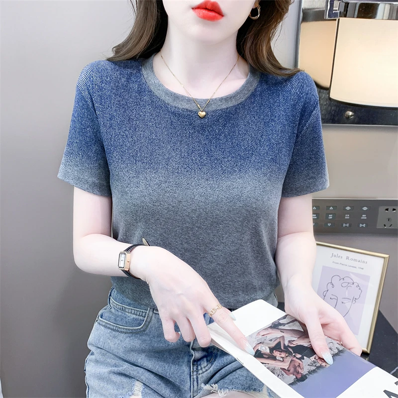 夏季印花宽松显瘦百搭短袖T恤女2025年新款设计感小众减龄上衣服