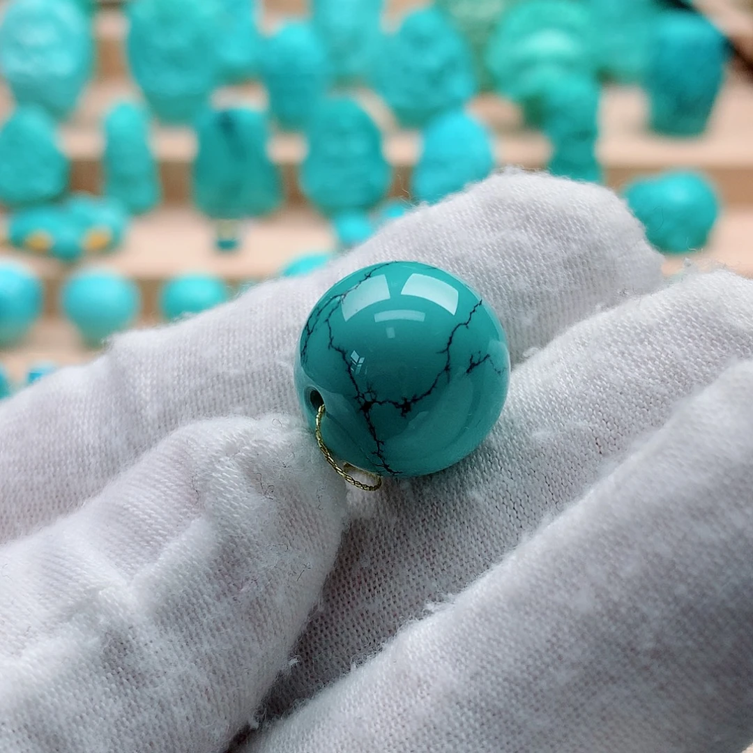 绿松石未镶嵌圆珠