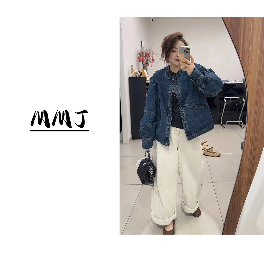 木木家｜早春· 新款弯刀袖圆领牛仔外套