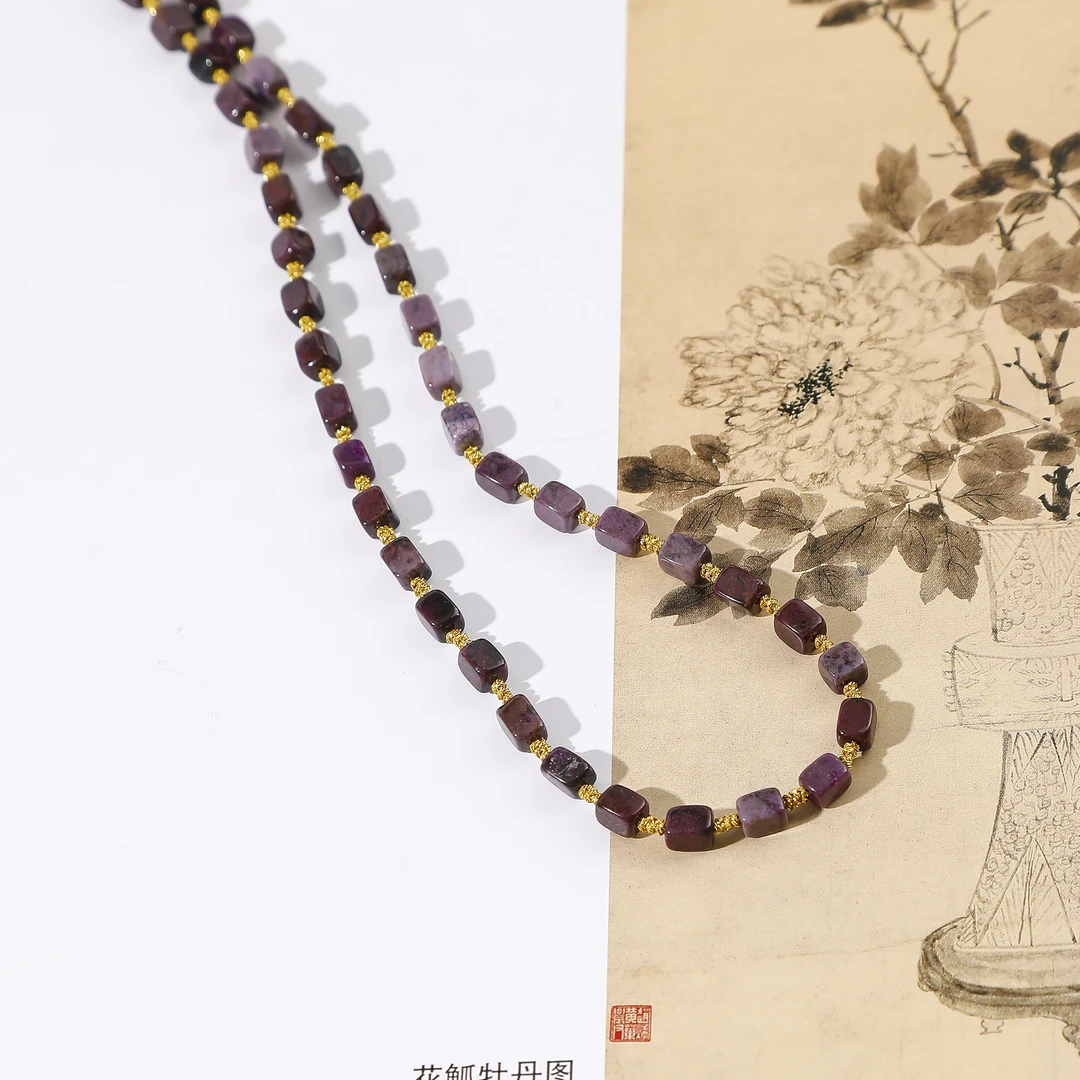 一了个卜老矿全紫舒俱来方糖项链