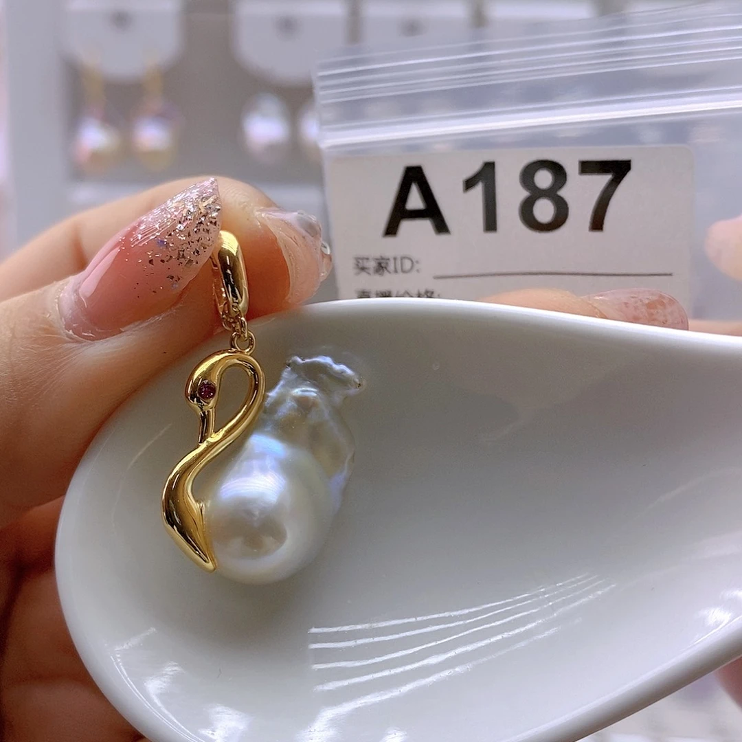 淡水珍珠颈饰银S925镶嵌