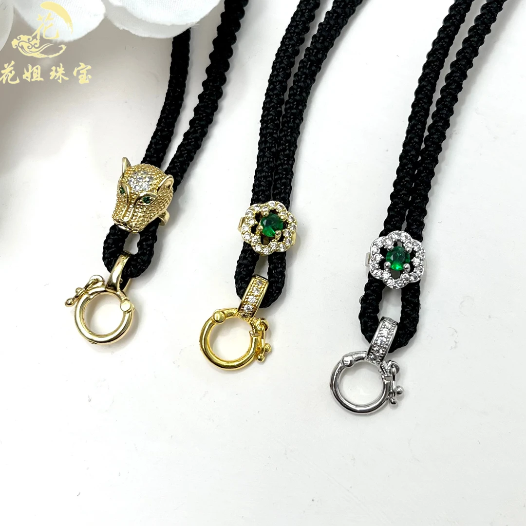 非金属布艺吊坠 时尚款万能绳 搭配吊坠挂编织高货绳 可调节长度