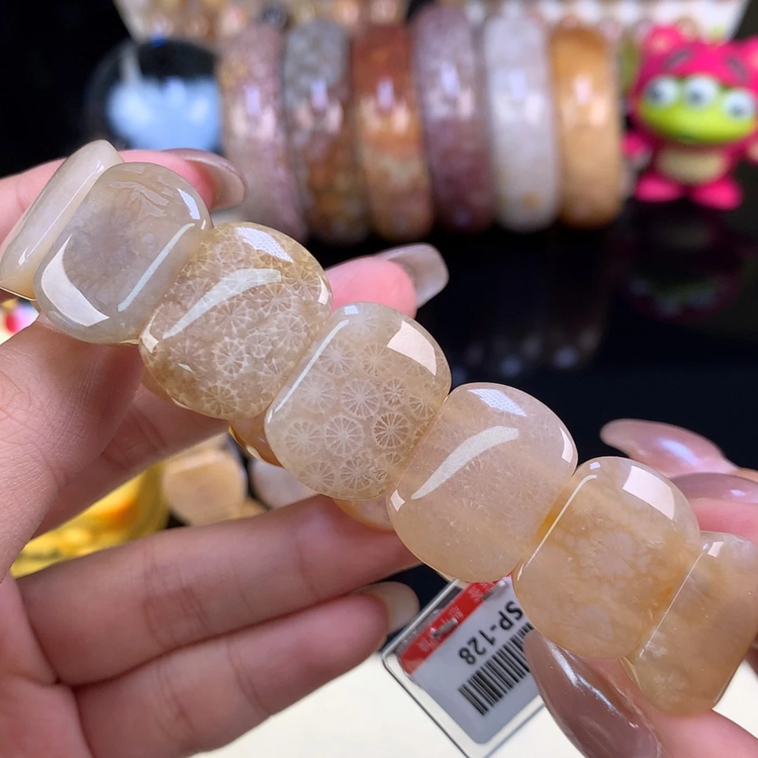 【闪购商品】颈饰未镶嵌硅化珊瑚（珊瑚玉）晚场上新手牌（4号）