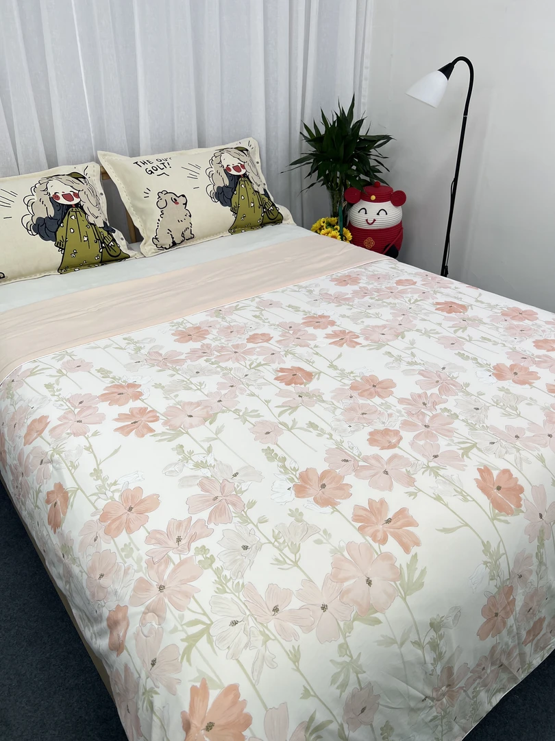 【正版-马卡龙冰美式】心悦-桔 高端夏被 超软糯 可轻柔机洗 B307