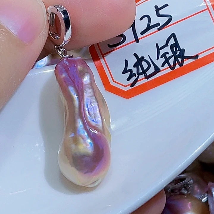 淡水珍珠银S925镶嵌颈饰