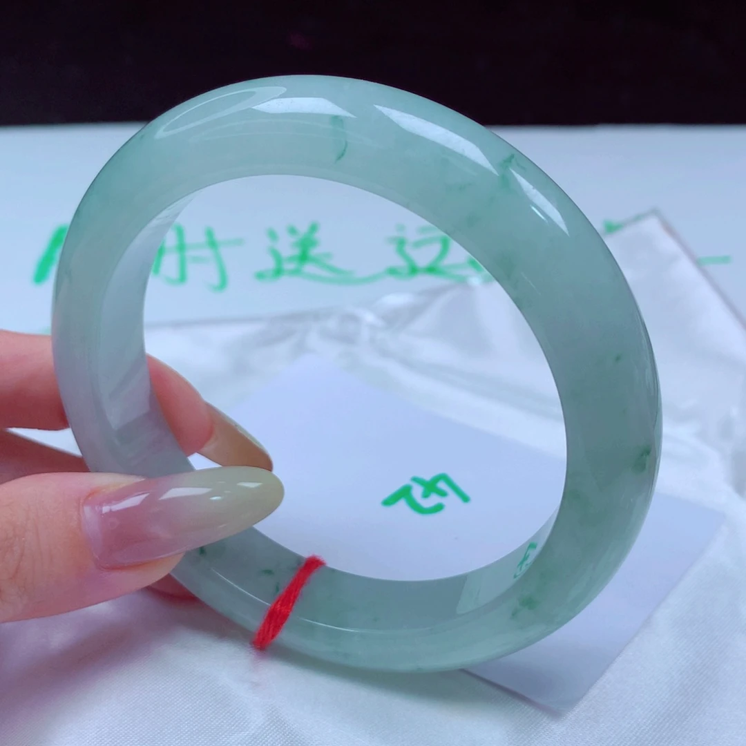 未镶嵌手镯翡翠天然缅甸翡翠A货手镯 42号宽版